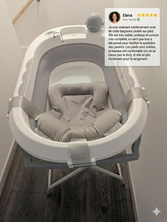 Baignoire Bébé Pliable Sur Pied