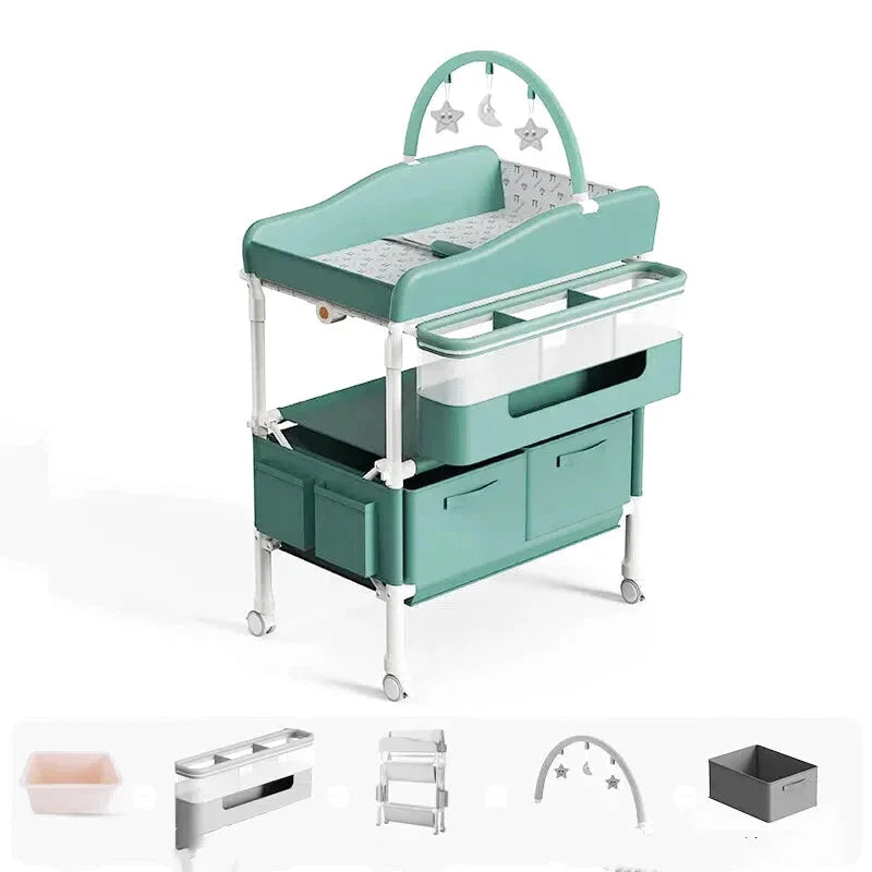 baignoire bebe pliable table a langer vert