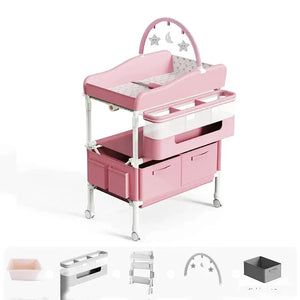 baignoire bebe pliable table a langer rose